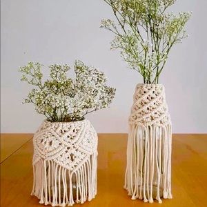 Macrame flower vase